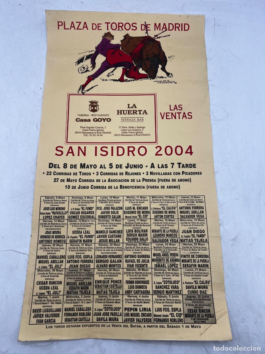 Tauromachie: CARTEL DE TOROS. PLAZA DE TOROS DE MADRID. SAN ISIDRO 2004. LAS VENTAS. RAFAELILLO. EL FUND&Iacute;.