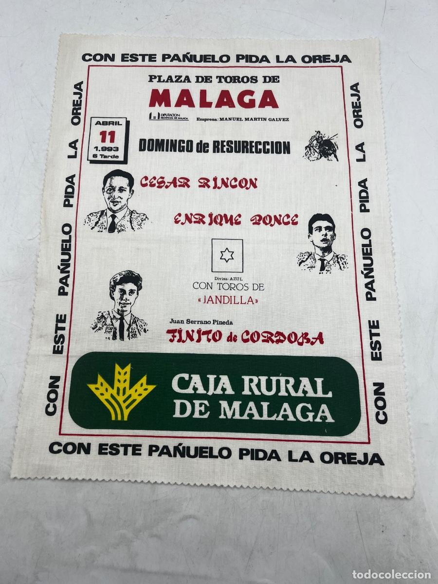 Tauromaquia: CARTEL DE SEDA. PLAZA DE TOROS M&Aacute;LAGA. 1993. ENRIQUE PONCE. FINITO DE CORDOBA. JANDILLA.
