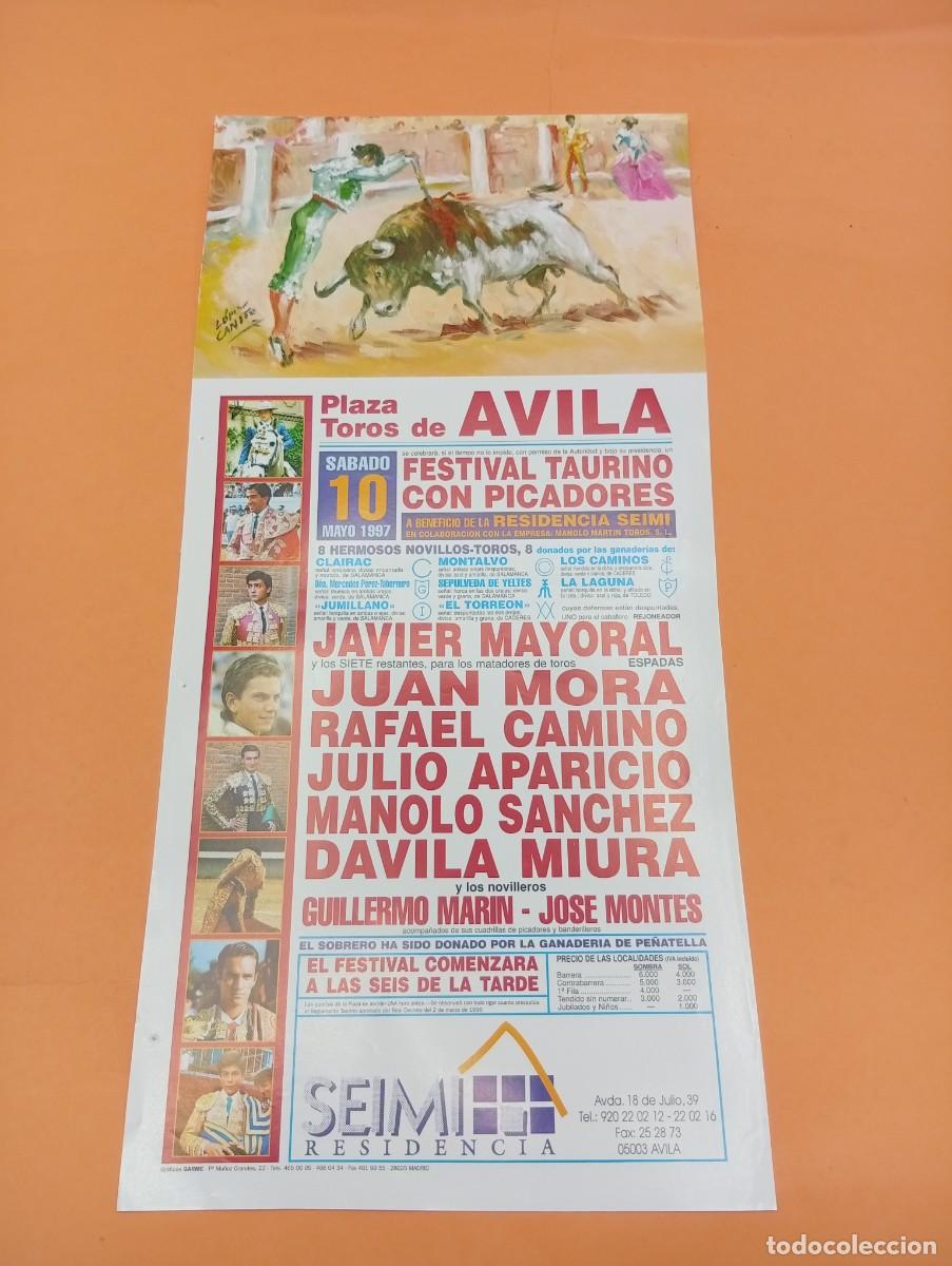 Tauromaquia: CARTEL TOROS. AVILA. 1997. GANADERIA CLAIRAC. JAVIER MAYORAL. RAFI CAMINO. JULIO APARICIO. MIURA.