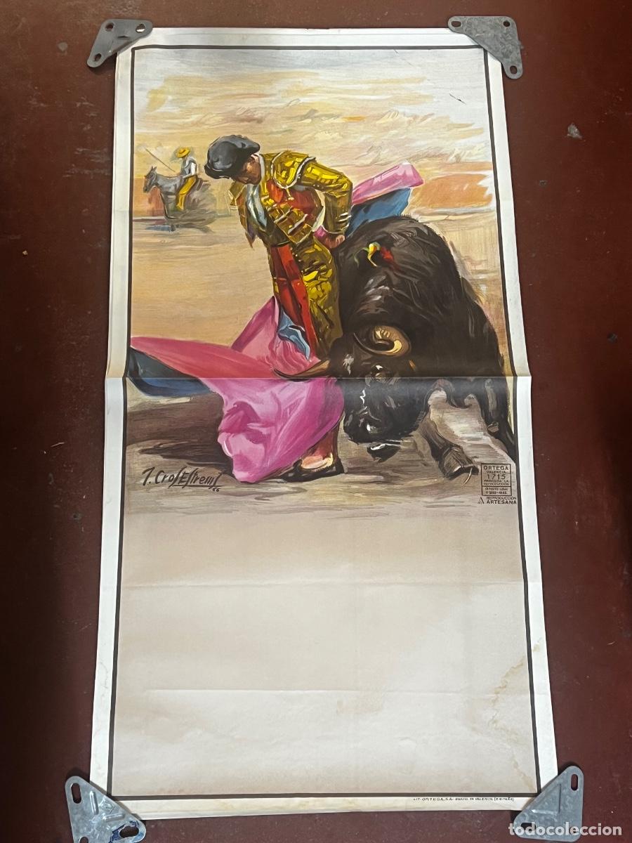 Tauromaquia: CARTEL DE TORO. JOS&Eacute; CROS ESTREMS. LIT. ORTEGA S.A. VALENCIA, 1966.