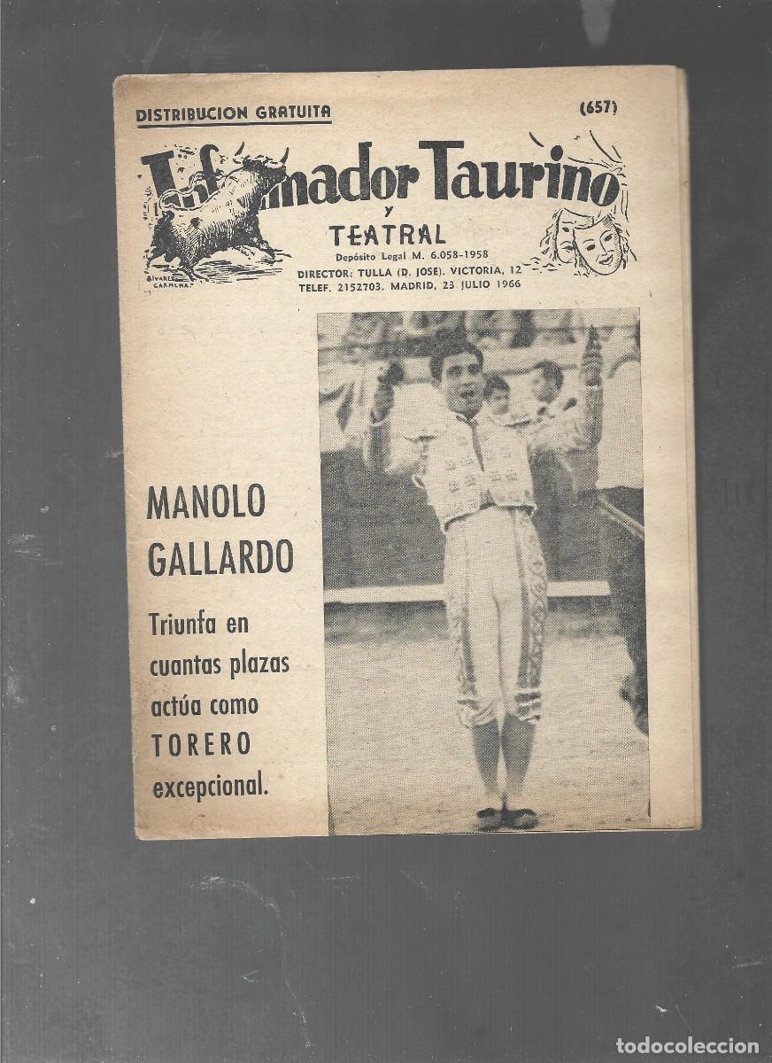 Tauromaquia: INFORMADOR TAURINO Y TEATRAL 653, CARLOS CORBACHO , 23 julio 1966,