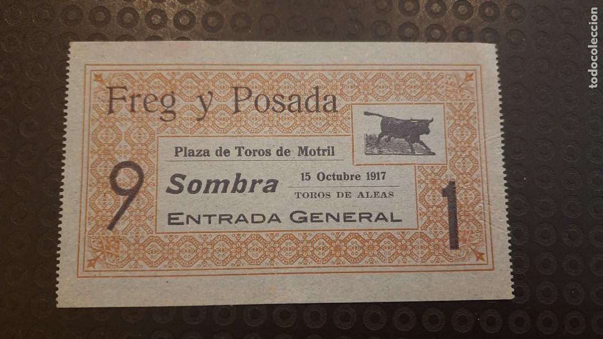 Tauromaquia: ENTRADA TOROS MOTRIL FREG Y POSADA