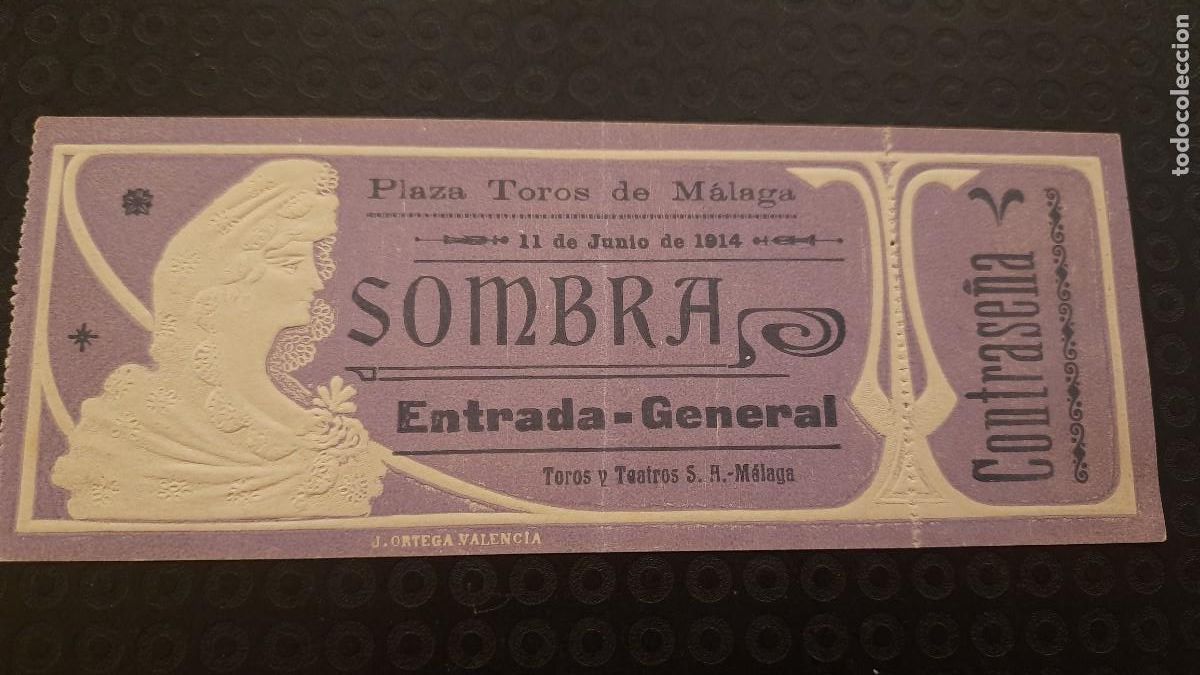 Tauromaquia: ENTRADA TOROS MALAGA RAFAEL GOMEZ GALLO Y PACO MADRID 1914