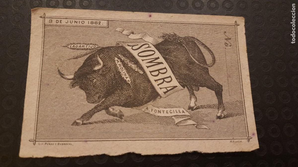 Tauromaquia: ENTRADA TOROS MALAGA 1882 LAGARTIJO,MOLINA
