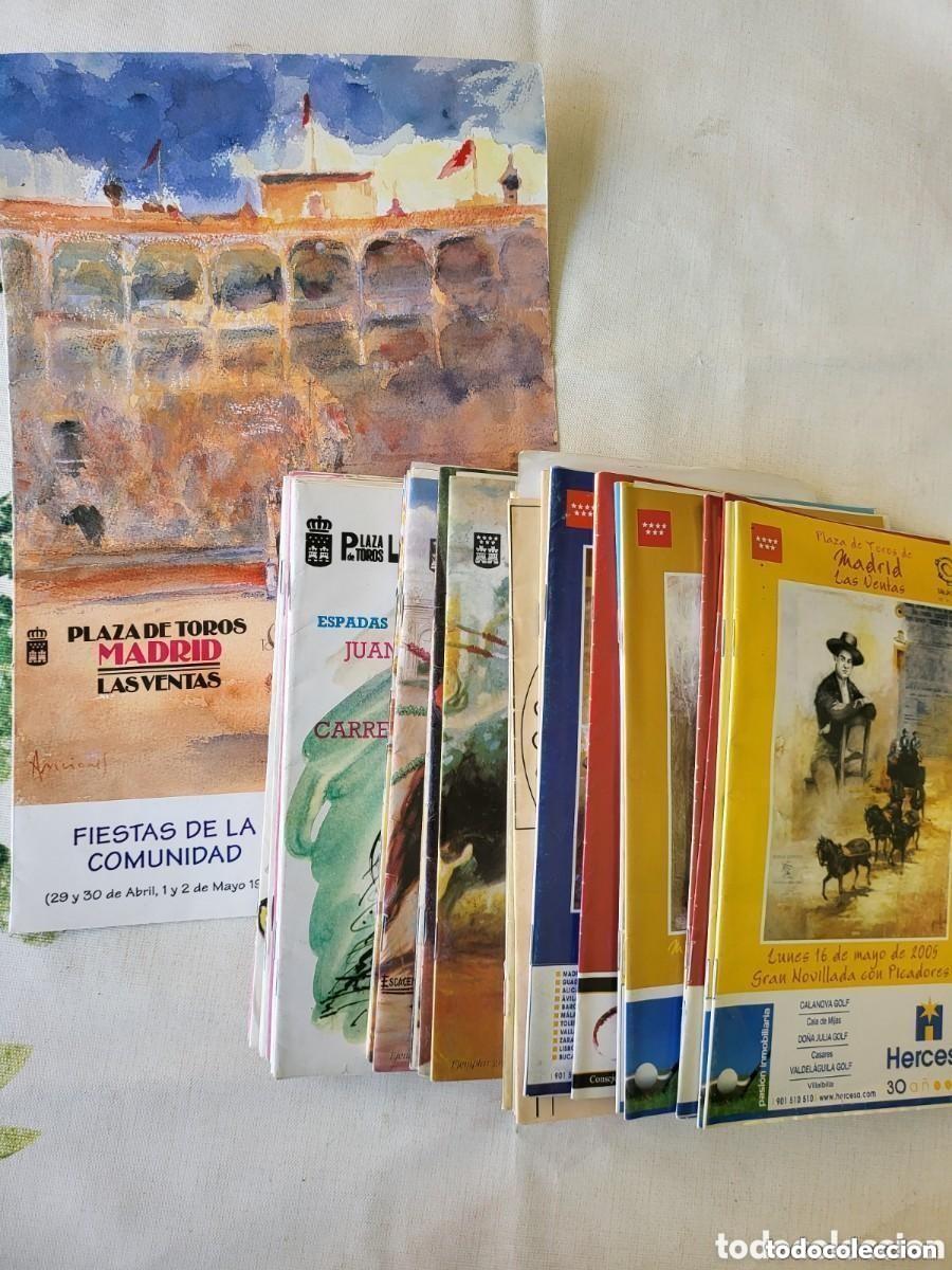 Tauromaquia: 37 libretos y programas San Isidro, Las Ventas, a&ntilde;os 1986, 1994, 1995, 2005, etc Lote toros.