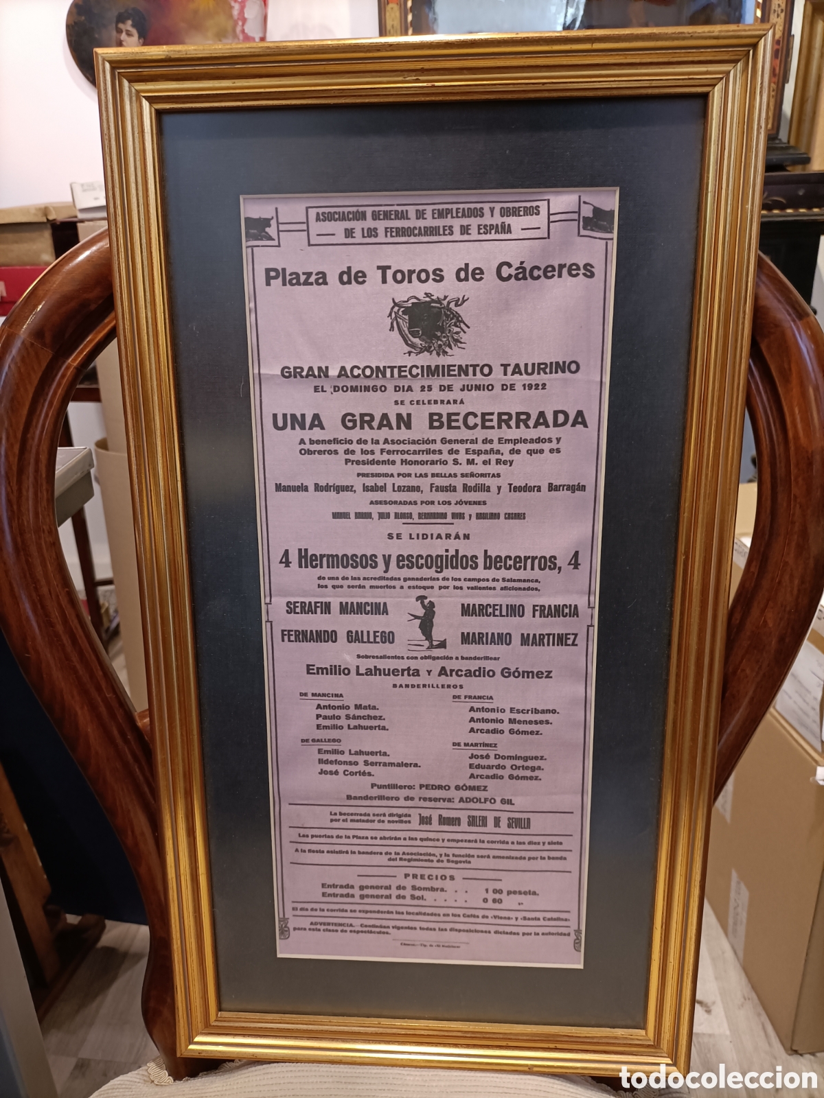 Tauromaquia: Cartel de gran becerrada en la plaza de toros de C&aacute;ceres, 1922.