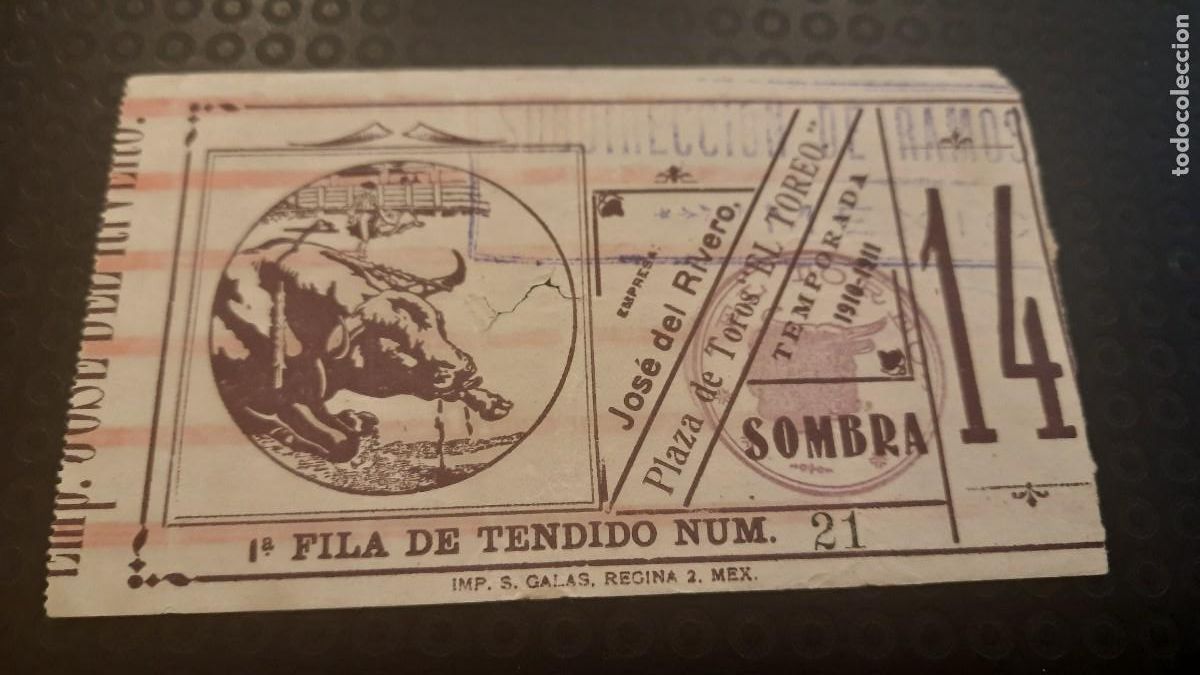 Tauromaquia: ENTRADA TOROS MEXICO EL TOREO 1910-1911