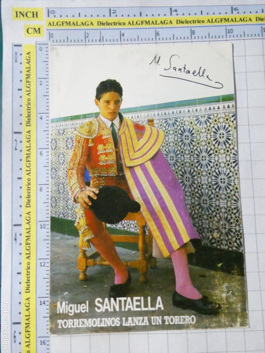 Tauromaquia: FOTO POSTAL DE TOROS TOREROS TAUROMAQUIA. MIGUEL SANTAELLA DE TORREMOLINOS M&Aacute;LAGA. 394