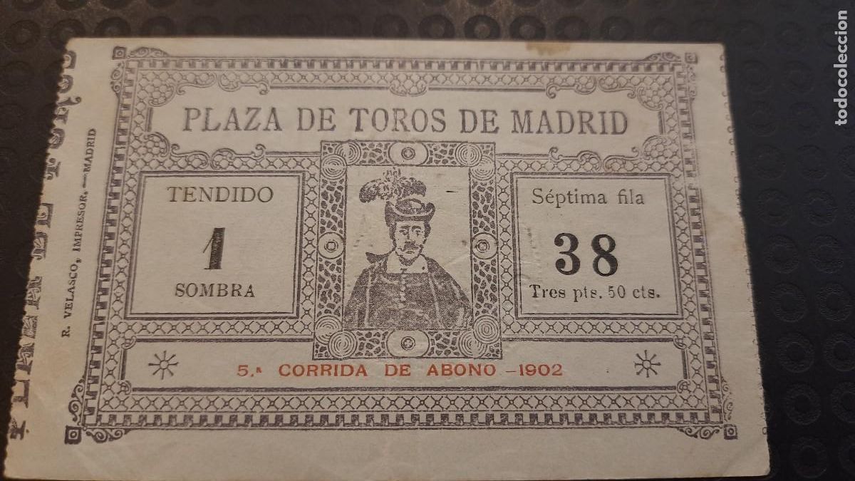 Tauromaquia: ENTRADA TOROS MADRID 1902