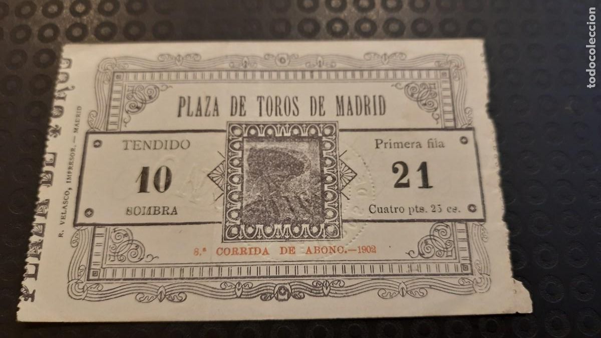 Tauromaquia: ENTRADA TOROS MADRID 1902
