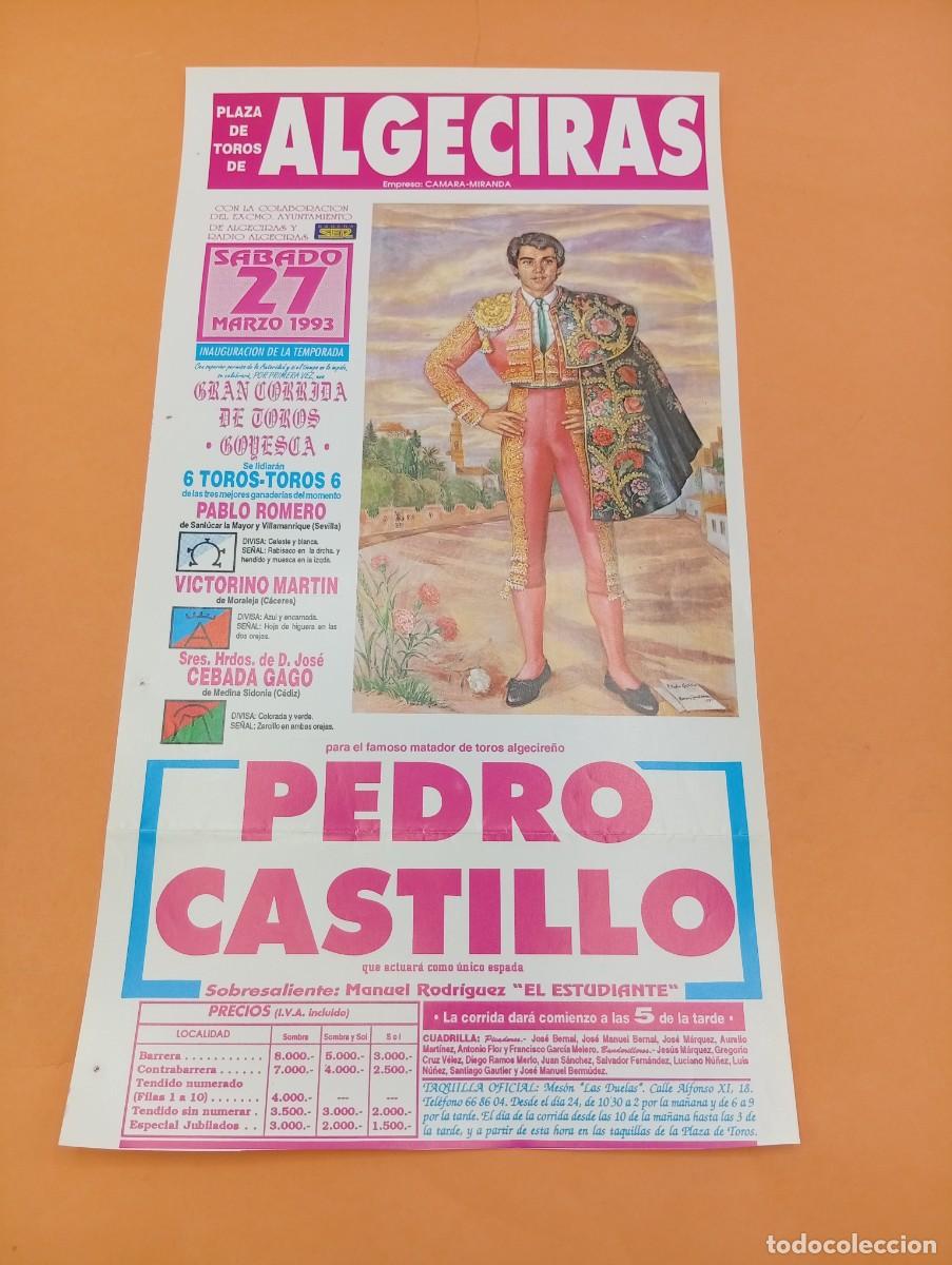 Tauromaquia: CARTEL TOROS. ALGECIRAS. 1993. GANADERIA PABLO ROMERO. INAUGURACION GRAN CORRIDA GOYESCA. CASTILLO.