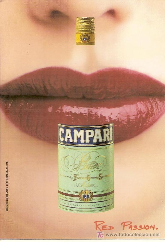 Coleccionismo de vinos y licores: Postal de Campari. - Foto 1