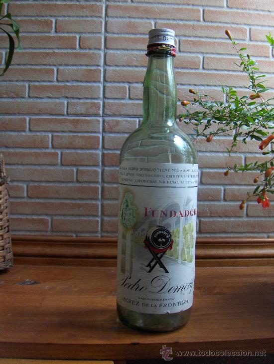 Sammlung von Weinen und Lik&ouml;ren: BOTELLA DE FUNDADOR. PEDRO DOMEQ. JEREZ DE LA FRONTERA.