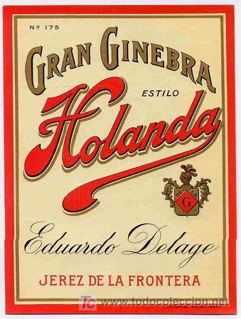 Coleccionismo de vinos y licores: ETIQUETA GINEBRA HOLANDA EA17