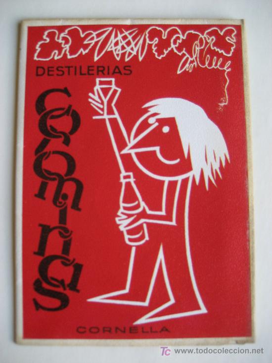 Coleccionismo de vinos y licores: Cornella. Destilerias Corominas. Barcelona.Campa&ntilde;a Navidad 1968. 34 x 24 cm.