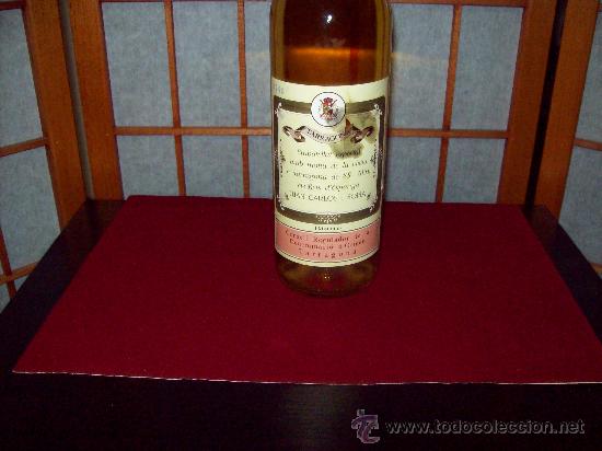 Collection of wines and liquors: Botella vino embotellado especial visita Reyes de Espa&ntilde;a a Tarragona / 1996