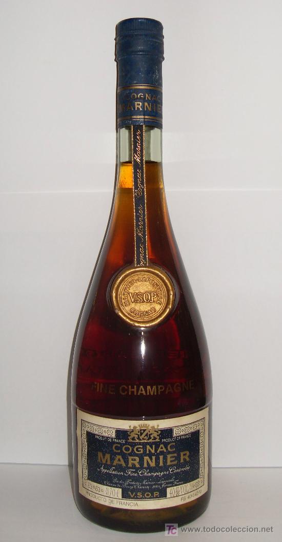 Colecionismo de vinhos e licores: BOTELLA DE COGNAC MARINIER. FINE CHAMPAGNE. FRANCIA.