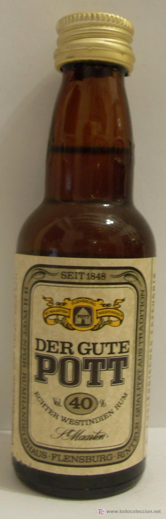 Sammlung von Weinen und Lik&ouml;ren: BOTELLIN DE RON GENUINO DE LAS ANTILLAS POTT. IMPORTADO A ALEMANIA.