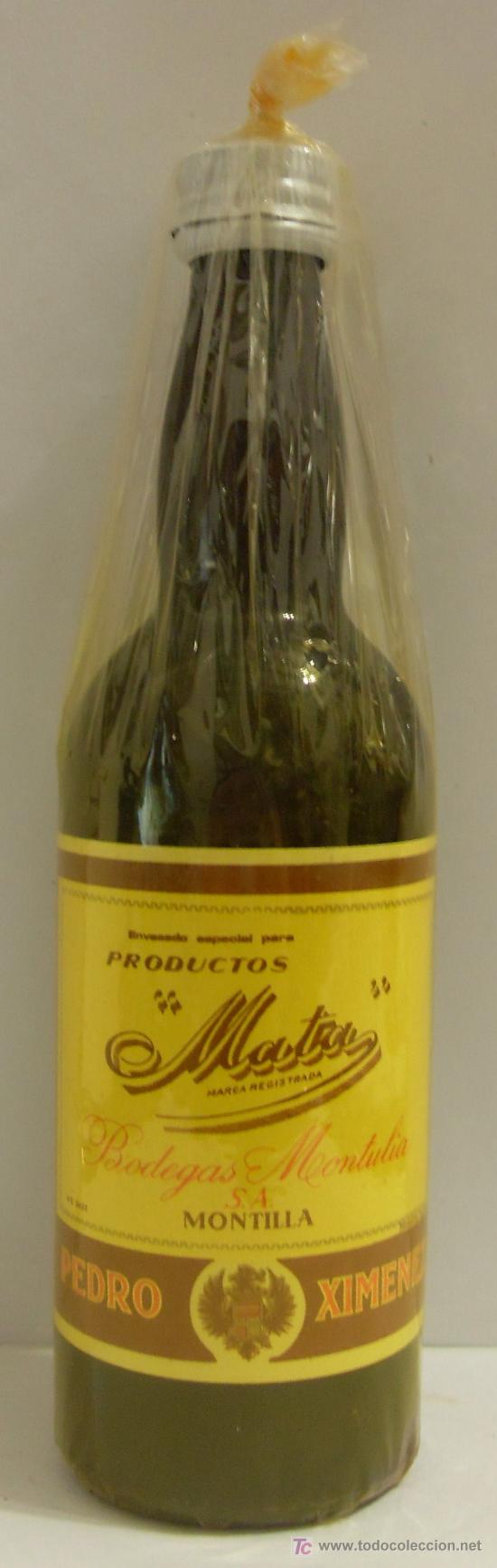 Sammlung von Weinen und Lik&ouml;ren: BOTELLIN DE VINO PEDRO XIMENEZ MATA. BODEGAS MONTULIA S.A. MONTILLA, CORDOBA.