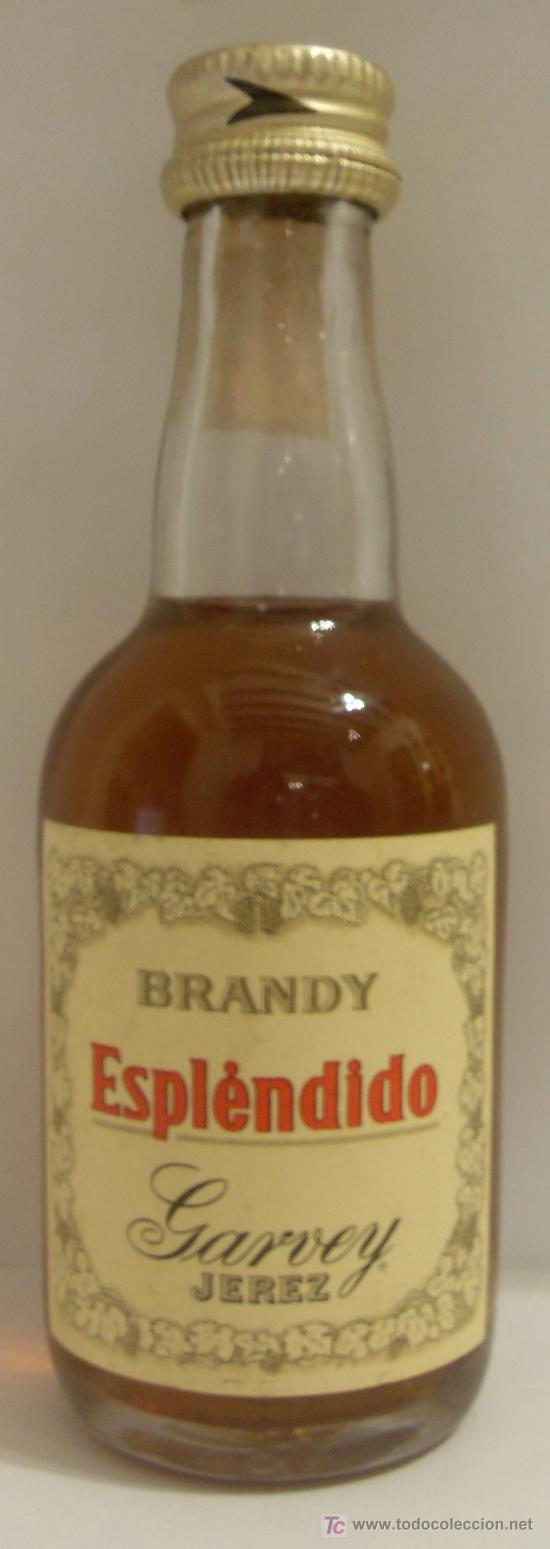 Sammlung von Weinen und Lik&ouml;ren: BOTELLIN DE BRANDY ESPLENDIDO. BODEGAS GARVEY. JEREZ DE LA FRONTERA, CADIZ.