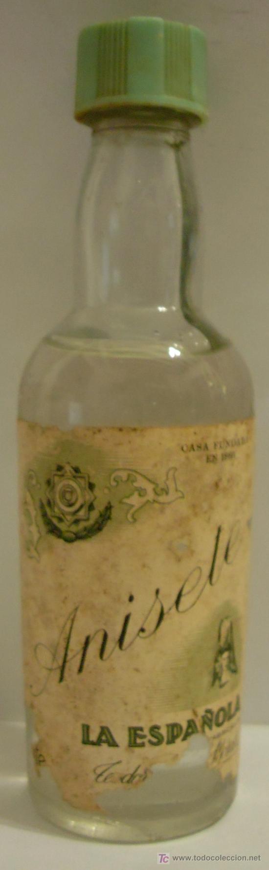 Collezionismo di vini e liquori: BOTELLIN DE ANISETE LA ESPA&Ntilde;OLA. DESTILERIAS TEODORO MORALES. RUTE, CORDOBA.