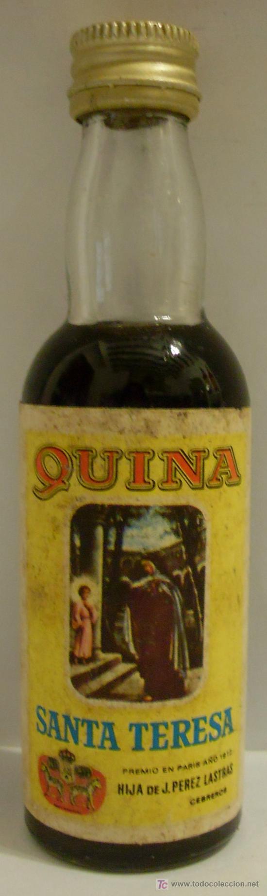 Collezionismo di vini e liquori: BOTELLIN DE VINO QUINADO SANTA TERESA. BODEGAS HIJAS DE PEREZ LASTRAS. CEBREROS, AVILA.