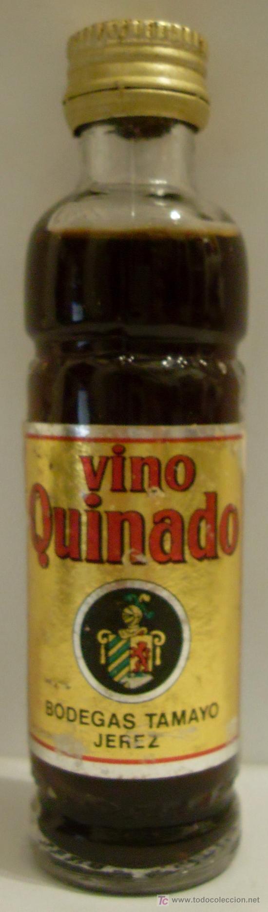Collezionismo di vini e liquori: BOTELLIN DE VINO QUINADO. BODEGAS TAMAYO. JEREZ DE LA FRONTERA, CADIZ.