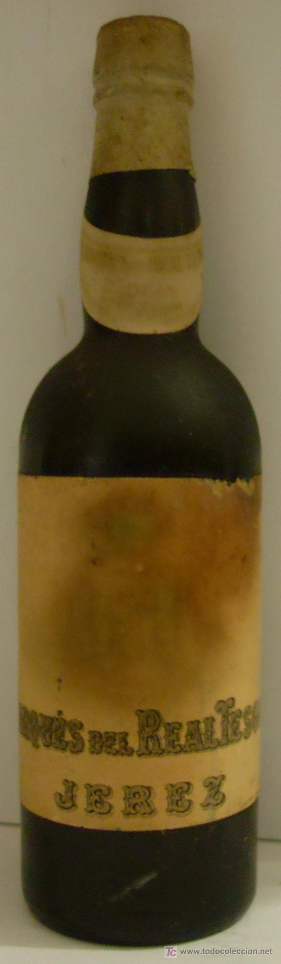 Sammlung von Weinen und Lik&ouml;ren: BOTELLIN DE VINO DE JEREZ IDEAL. BODEGAS MARQUES DEL REAL TESORO. JEREZ DE LA FRONTERA, CADIZ.