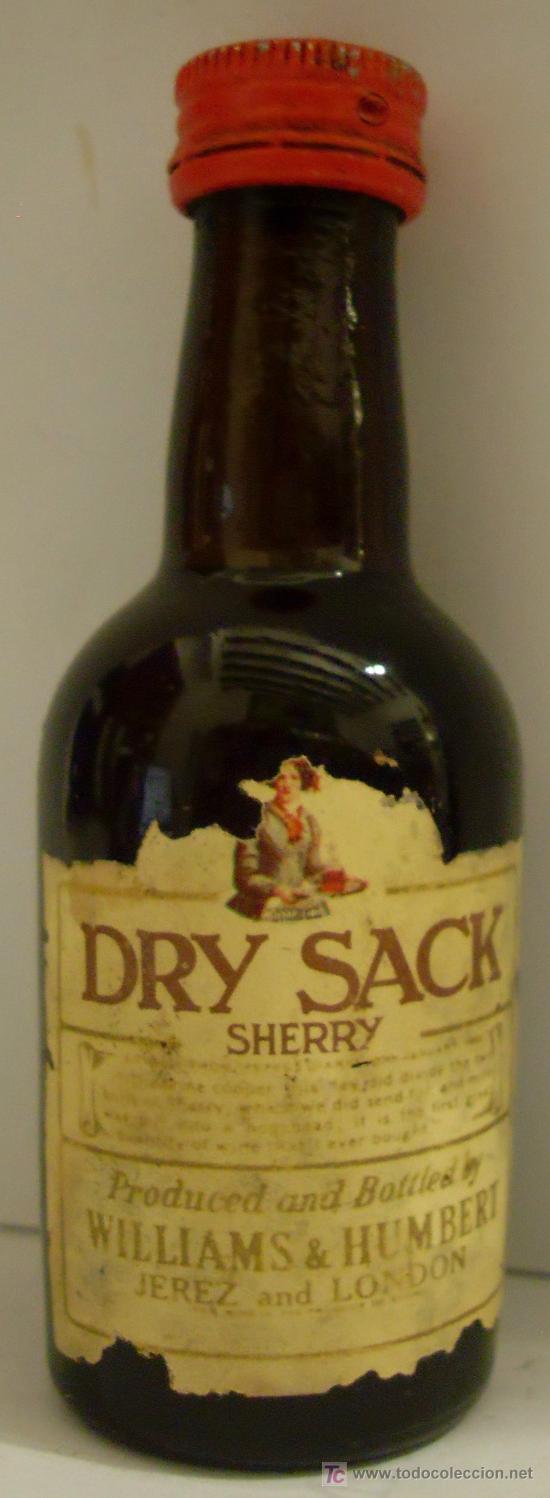 Sammlung von Weinen und Lik&ouml;ren: BOTELLIN DE VINO JEREZ MEDIUM DRY SACK. BODEGAS WILLIAMS & WARTER. JEREZ DE LA FRONTERA, CADIZ.