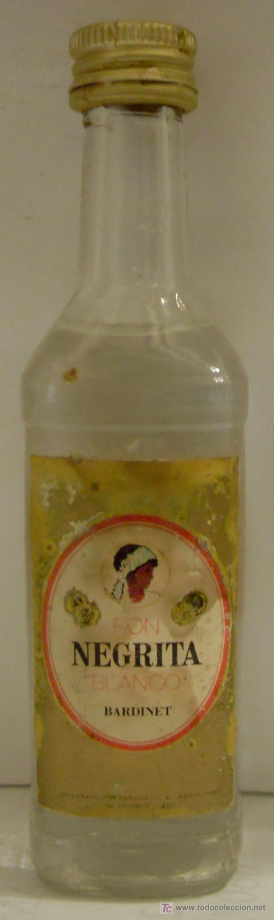 Sammlung von Weinen und Lik&ouml;ren: BOTELLIN DE RON BLANCO NEGRITA. DESTILERIAS BARDINET. BARCELONA, ESPA&Ntilde;A.