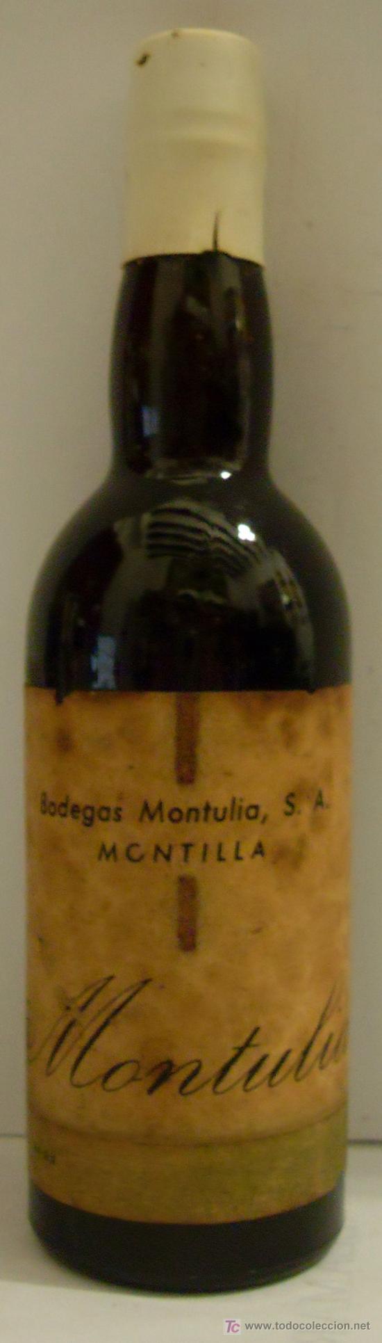 Sammlung von Weinen und Lik&ouml;ren: BOTELLIN DE VINO MONTULIA. BODEGAS MONTULIA S.A. MONTILLA, CORDOBA.