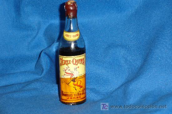 Coleccionismo de vinos y licores: - JEREZ-QUINA. BODEGAS VI&Ntilde;A J.T. JEREZ DE LA FRONTERA - BOTELLIN DE LICOR ANT&Iacute;GUA