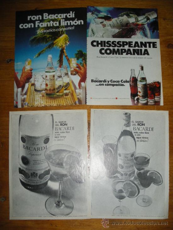 Coleccionismo de vinos y licores: RON BACARDI. 11 ANUNCIOS, PUBLICIDAD.