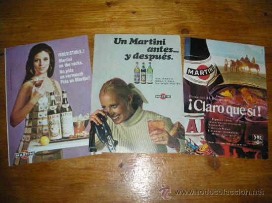 Collection of wines and liquors: PUBLICIDAD DE MARTINI. 5 ANUNCIOS.