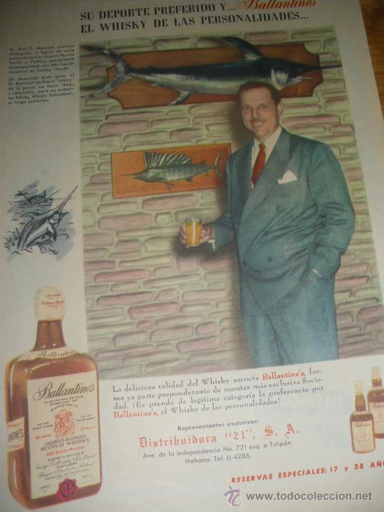 Collection of wines and liquors: PUBLICIDAD DE WHISKY BALLANTINES. 3 ANUNCIOS.