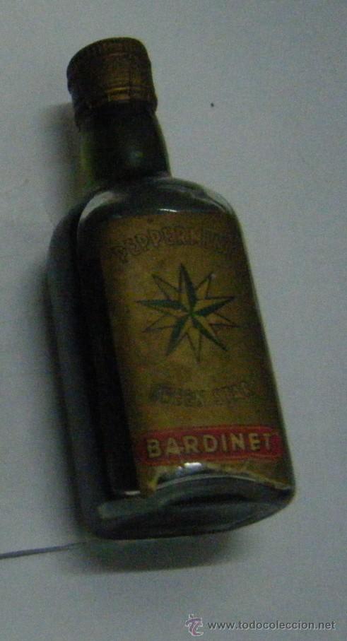 Coleccionismo de vinos y licores: BOTELLIN DE LICOR DE MENTA PEPPERMINT GREEN STAR. DESTILERIAS BARDINET RF-68