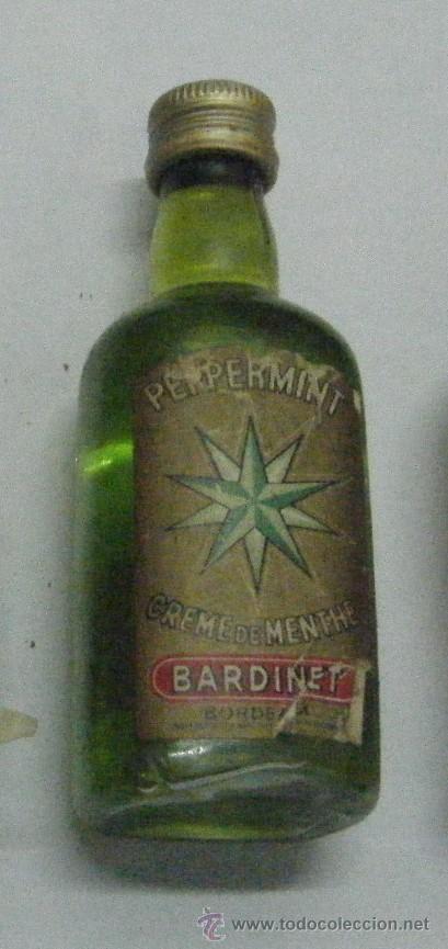 Coleccionismo de vinos y licores: BOTELLIN DE LICOR DE MENTA PEPPERMINT GREEN STAR. DESTILERIAS BARDINET RF-75