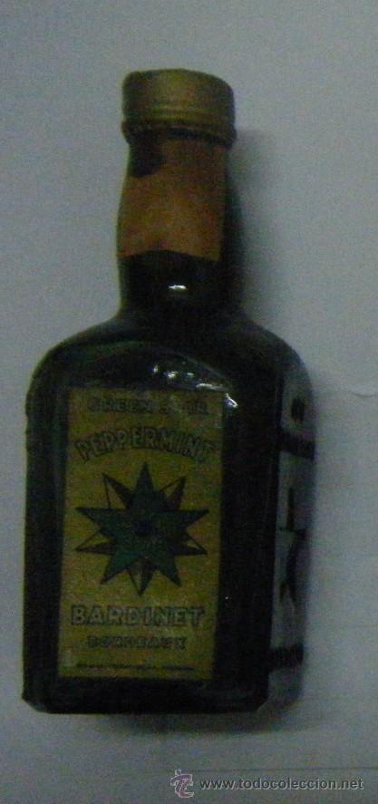 Coleccionismo de vinos y licores: BOTELLIN DE LICOR DE MENTA PEPPERMINT GREEN STAR. DESTILERIAS BARDINET RF-213