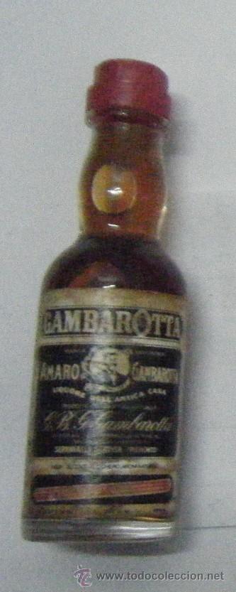 Coleccionismo de vinos y licores: BOTELLIN DE LICOR AMARO GAMBAROTTA. DESTILERIAS GAMBAROTTA   RF-217