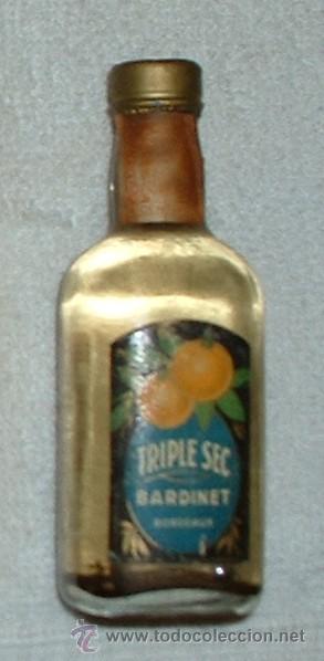 Coleccionismo de vinos y licores: BOTELLIN DE LICOR DE NARANJAS TRIPLE SEC. DESTILERIAS BARDINET RF-339