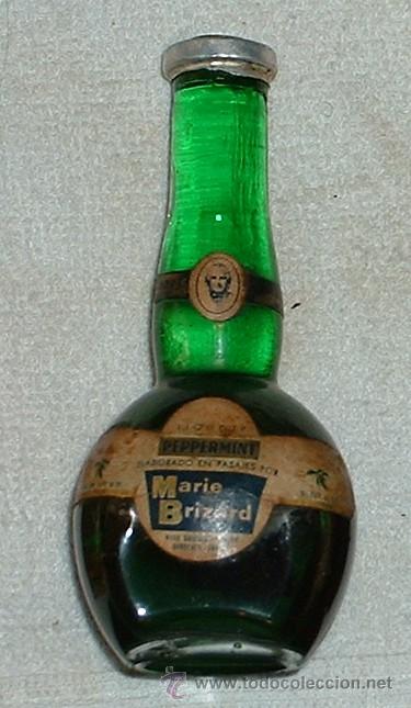 Coleccionismo de vinos y licores: BOTELLIN DE LICOR DE MENTA PEPPERMINT. DETILERIAS MARIE BRIZARD ET ROGER. BORDEAUX  RF-385
