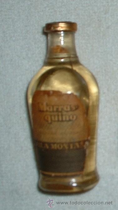 Coleccionismo de vinos y licores: BOTELLIN MARRAS QUINO. DESTILERIA VILA MONTANA