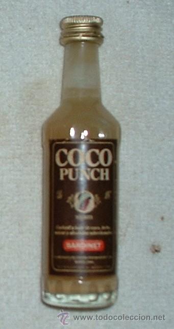 Coleccionismo de vinos y licores: BOTELLIN DE LICOR DE COCO PUNCH. DESTILERIAS BARDINET   RF-526