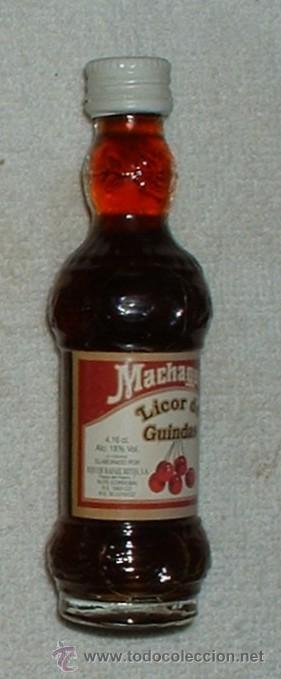 Coleccionismo de vinos y licores: BOTELLIN LICOR DE GUINDAS MACHAQUITO    RF-564