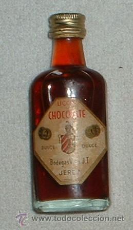 Coleccionismo de vinos y licores: BOTELLIN LICOR DE CHOCOLATE BODEGAS VI&Ntilde;A. JEREZ    RF-585