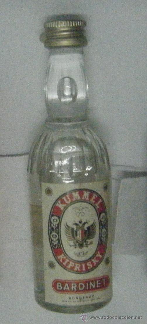 Coleccionismo de vinos y licores: BOTELLIN DE LICOR KUMMEL KIPRISKY. DESTILERIAS BARDINET. BORDEAUX RF-696
