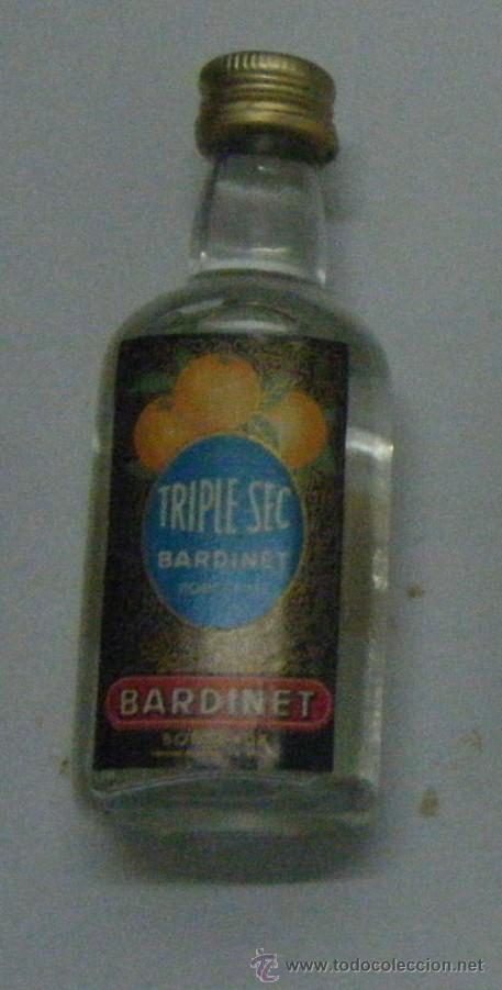 Coleccionismo de vinos y licores: BOTELLIN DE LICOR DE NARANJAS TRIPLE SEC. DESTILERIAS BARDINET RF-721