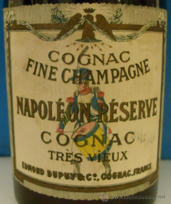 botella de cognac muy viejo fine champagne napo - Buy Collectible