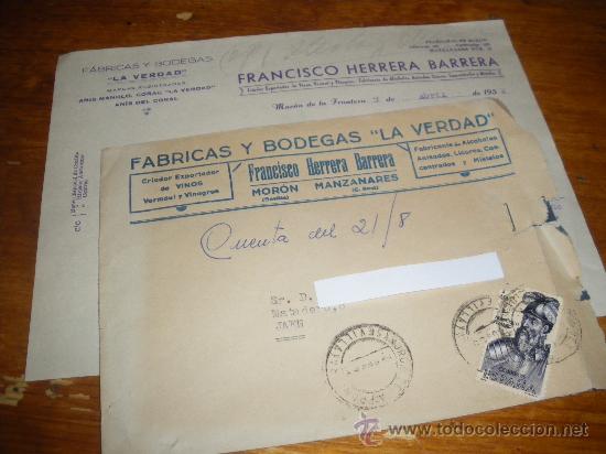 Sammlung von Weinen und Lik&ouml;ren: BODEGAS LA VERDAD, FRANCISCO HERRERA BARRERA. MORON Y MANZANARES.