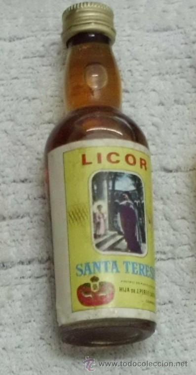 Coleccionismo de vinos y licores: BOTELLIN LICOR SANTA TERESA. HIJA DE J. PEREZ LASTRA. CEBREROS     RF-1206